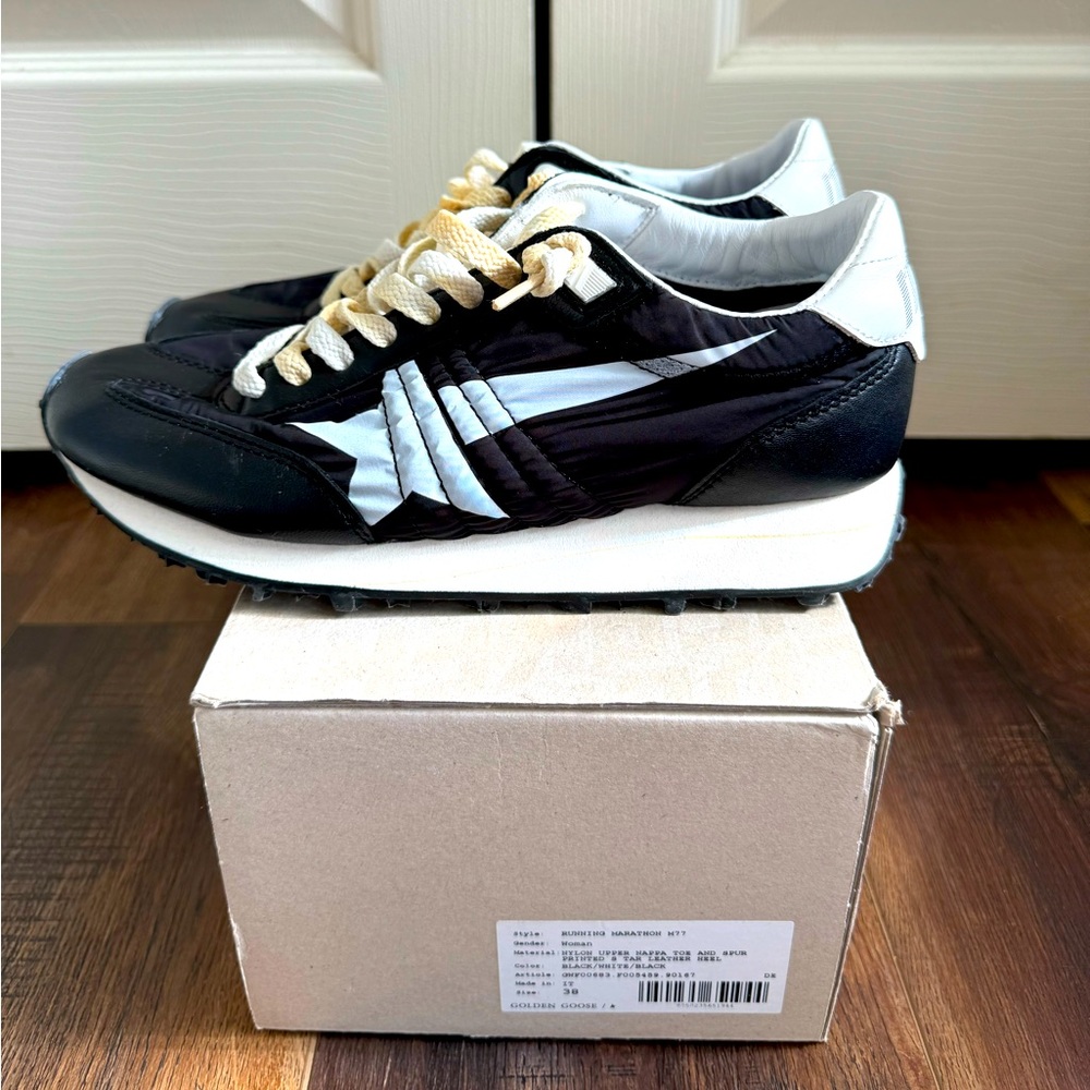 Golden Goose Running Marathon M77 Black/White/Black size 28 Worn once